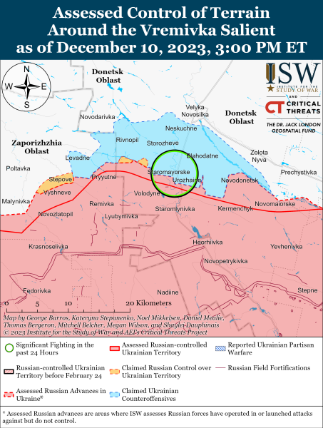 Mapa de operaciones militares al 11 de diciembre de 2023: situación en el frente