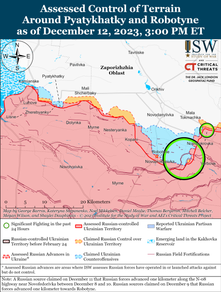 Mapa de operaciones militares al 13 de diciembre de 2023: situación en el frente