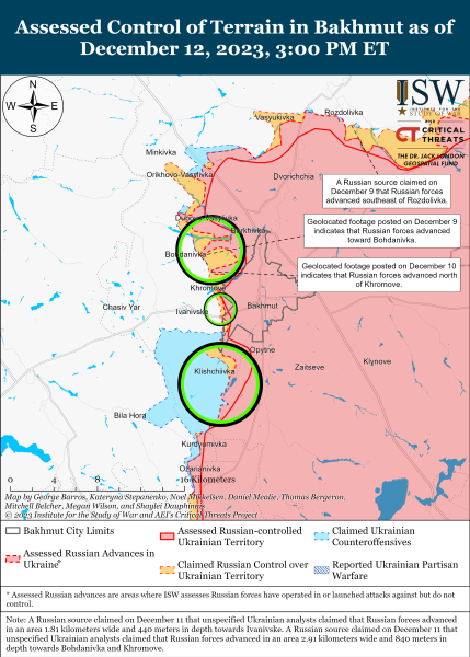 Mapa de operaciones militares al 13 de diciembre de 2023: situación en el frente