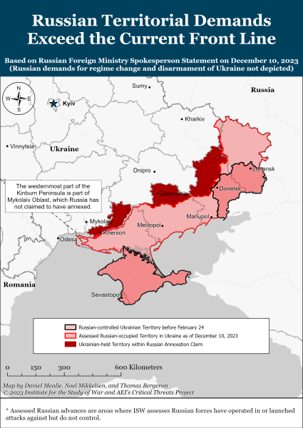 Mapa de operaciones militares al 11 de diciembre de 2023: situación en el frente