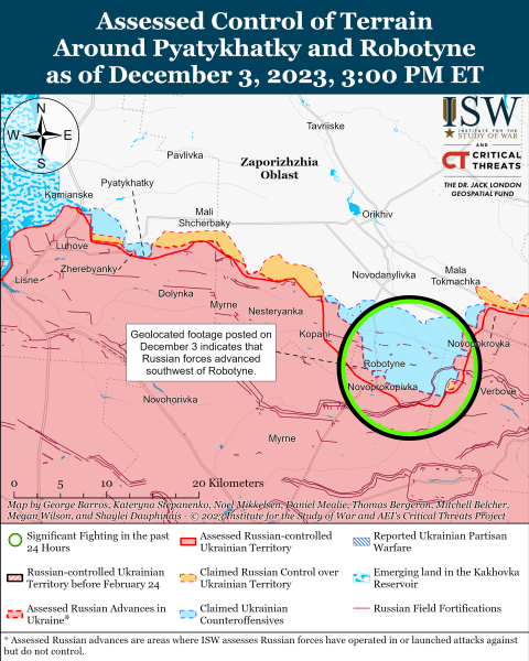 Mapa de operaciones militares para el 4 de diciembre de 2023: situación en el frente