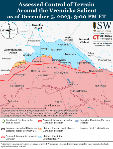 Mapa de operaciones militares para el 6 de diciembre de 2023: situación en el frente