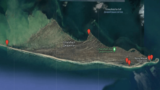 Dzharylgach: una isla otra vez: una tormenta arrasó el terraplén construido por los ocupantes