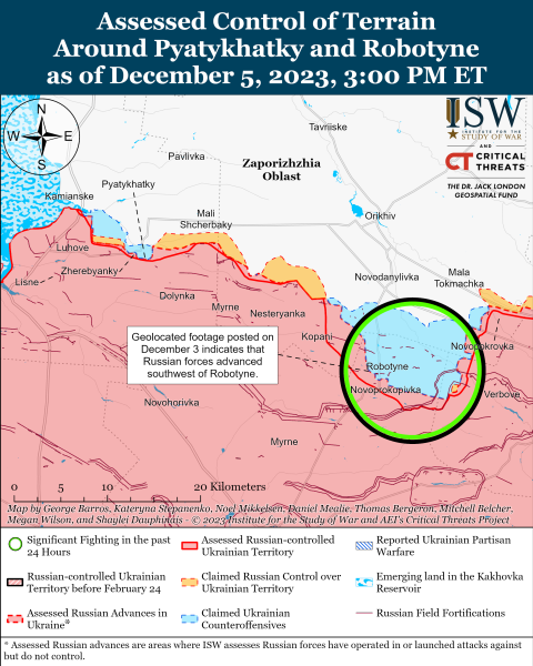 Mapa de operaciones militares al 6 de diciembre de 2023: situación en el front