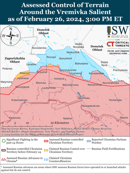 Mapa de operaciones militares al 27 de febrero de 2024: situación en el frente