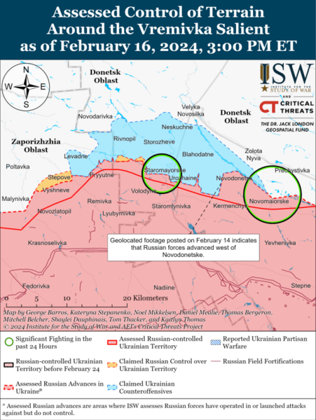 Mapa de operaciones militares el 17 de febrero de 2024: la situación en el frente 
