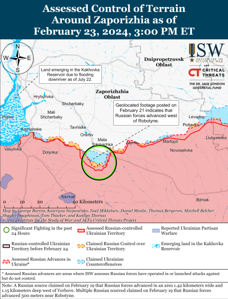 Mapa de operaciones militares para el 24 de febrero de 2024 - la situación en el frente