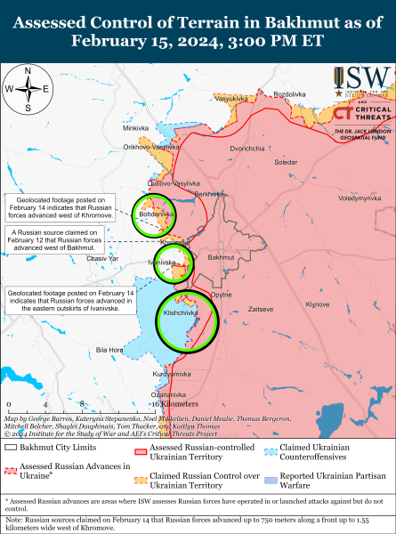 Mapa de operaciones militares al 16 de febrero de 2024: situación en el frente