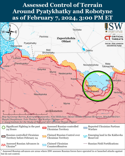 Mapa de operaciones militares al 8 de febrero de 2024: situación en el frente