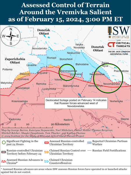 Mapa de operaciones militares para el 16 de febrero de 2024: situación en el frente