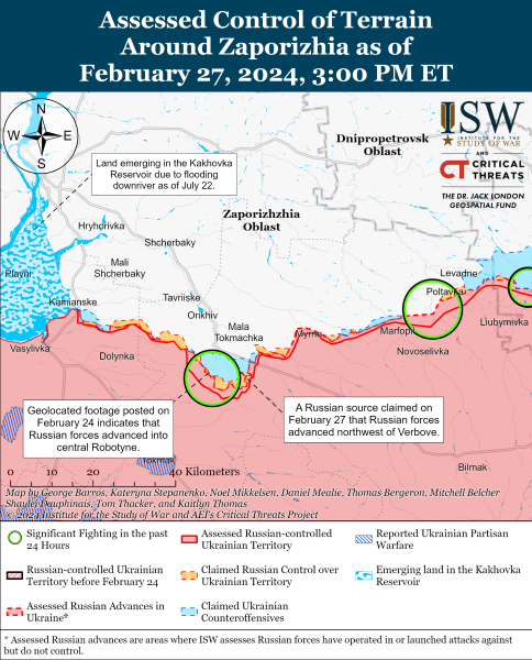 Mapa de operaciones militares al 28 de febrero de 2024: situación en el frente