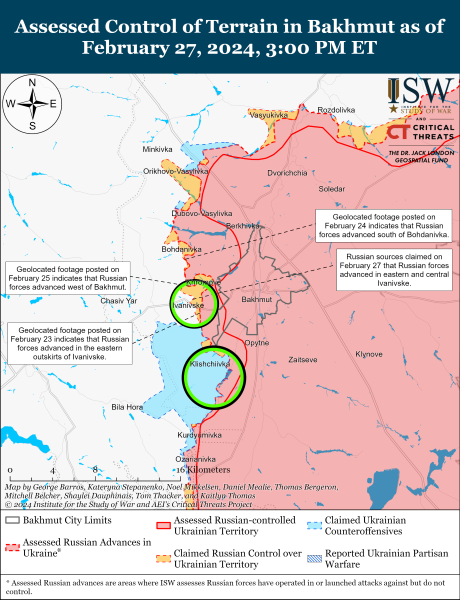 Mapa de operaciones militares el 28 de febrero de 2024: la situación en el frente 