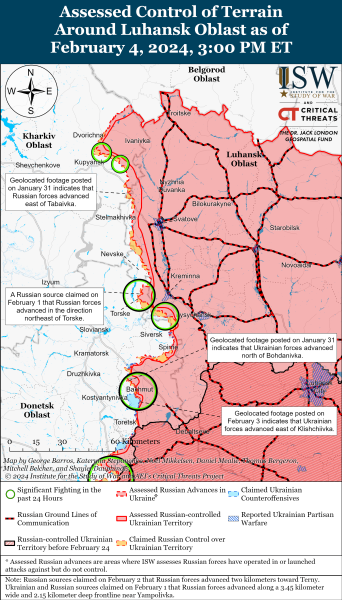 Mapa de operaciones militares el 5 de febrero de 2024: la situación en el frente