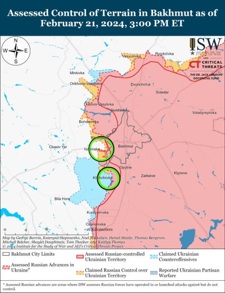 Mapa de operaciones militares al 22 de febrero de 2024: situación en el frente