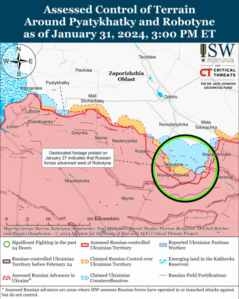 Mapa de operaciones militares al 1 de febrero de 2024: situación en el frente