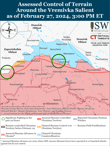 Mapa de operaciones militares para el 28 de febrero de 2024: la situación en el frente