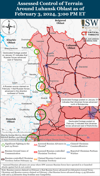 Mapa de operaciones militares el 4 de febrero de 2024: la situación en el frente