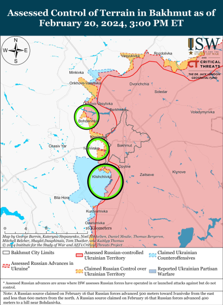 Mapa de operaciones militares para el 21 de febrero de 2024: la situación en el frente