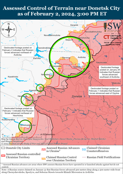 Mapa de operaciones militares el 3 de febrero de 2024: la situación en el frente