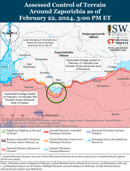 Mapa de operaciones militares para el 23 de febrero de 2024: la situación en el frente 