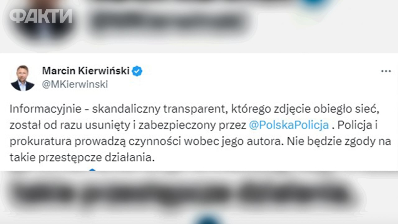 Los agricultores polacos colgaron un pancarta pidiendo ayuda a Putin: la policía ha abierto un caso