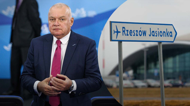 El propagandista ruso Kiselev lo intentó amenazan con atacar un aeropuerto en Polonia