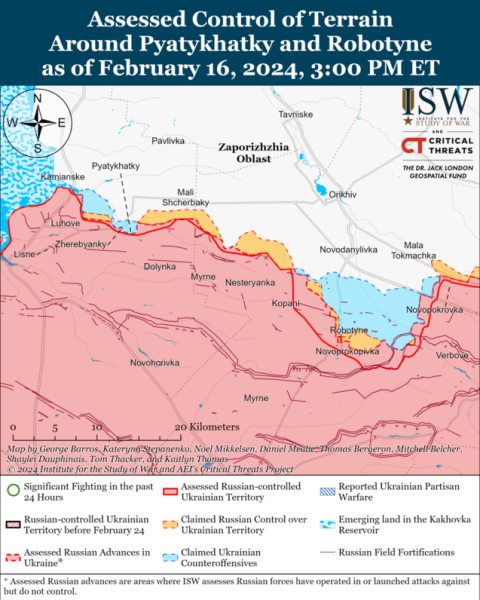 Mapa de operaciones militares al 17 de febrero de 2024: situación en el frente