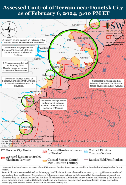 Mapa de operaciones militares el 7 de febrero de 2024: la situación en el frente