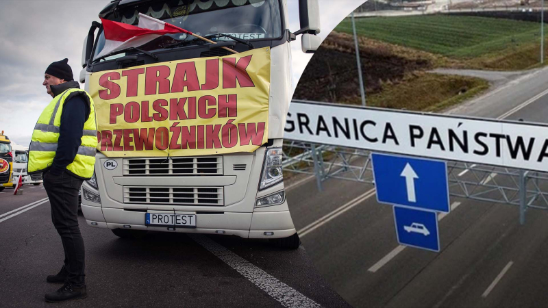 Los manifestantes polacos no permitieron el paso de un camión con coches para que los ucranianos pasen militar