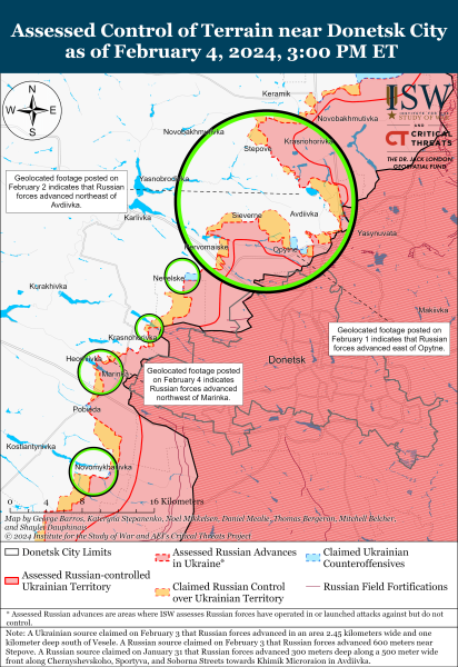 Mapa de operaciones militares el 5 de febrero de 2024: la situación en el frente