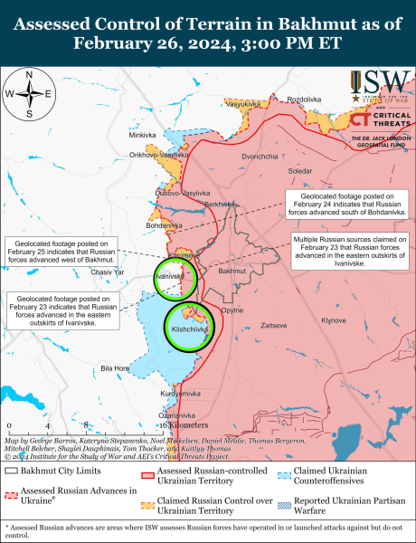 Mapa de operaciones militares al 27 de febrero de 2024: situación en el frente