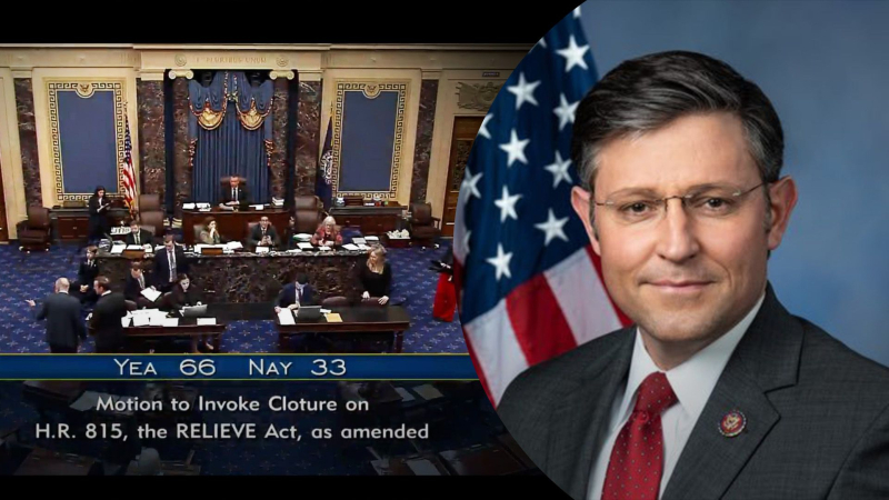 El Senado de Estados Unidos se acerca a la etapa final de aprobación de ayuda a Ucrania : El presidente Johnson está en contra