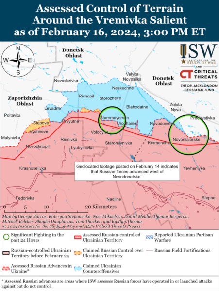 Mapa de operaciones militares el 17 de febrero de 2024: la situación en el frente