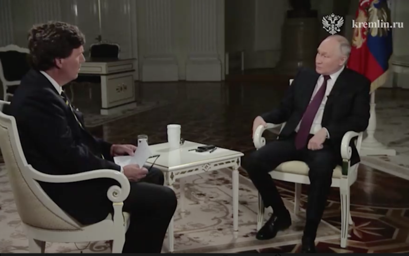 No podría No lo soporto: Putin maldijo durante una entrevista con Carlson