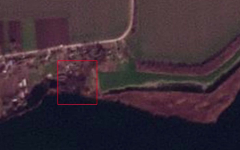 Indicado Lugar del accidente del avión ruso A-50: imagen de satélite