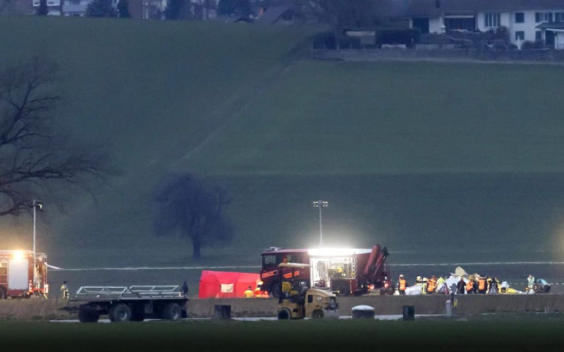 Se estrelló en Suiza avión con paracaidistas: hay una persona muerta