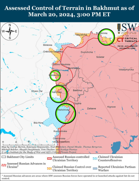 Mapa de operaciones militares para el 21 de marzo de 2024: situación en el frente 