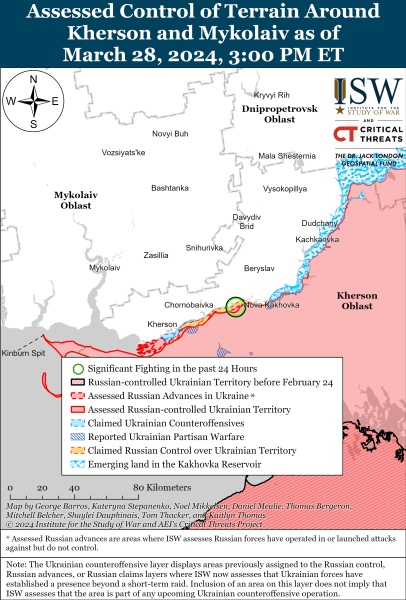 Mapa de operaciones militares al 29 de marzo de 2024: situación en el frente