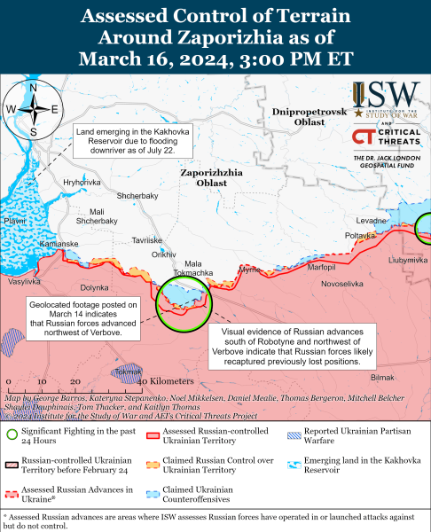 Mapa de operaciones militares el 17 de marzo de 2024 - la situación en el frente