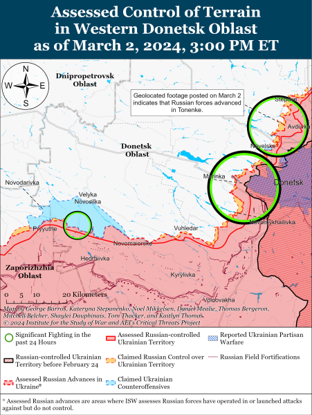 Mapa de operaciones militares el 3 de marzo de 2024: situación en el frente 