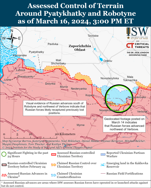 Mapa de operaciones militares al 17 de marzo de 2024: situación en el frente