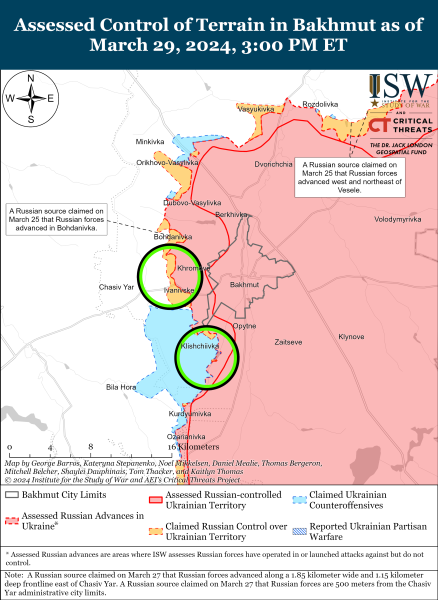 Mapa de operaciones militares al 30 de marzo de 2024: situación en el frente