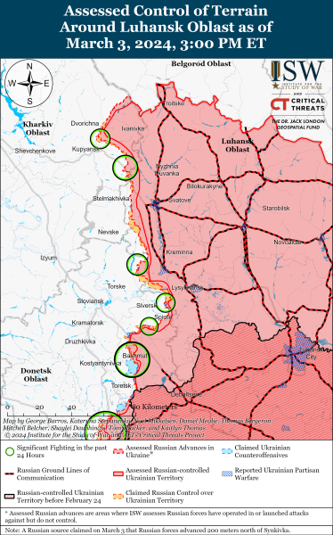 Mapa de operaciones militares el 4 de marzo de 2024: situación en el frente
