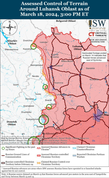 Mapa de operaciones militares para el 19 de marzo de 2024: situación en el frente