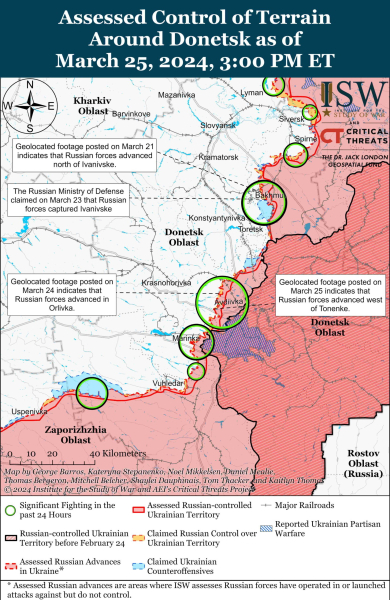 Mapa de operaciones militares para el 26 de marzo de 2024: situación en el frente