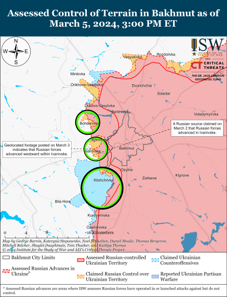 Mapa de operaciones militares el 6 de marzo de 2024 y ndash ; situación en el frente