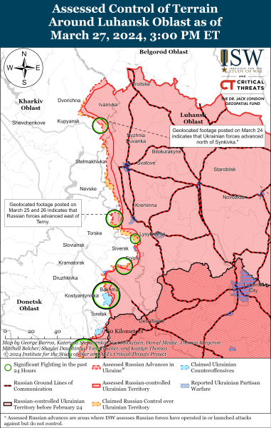 Mapa de operaciones militares el 28 de marzo de 2024 - la situación en el frente