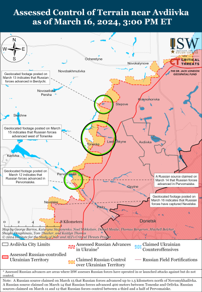 Mapa de operaciones militares para el 17 de marzo de 2024: situación en el frente 