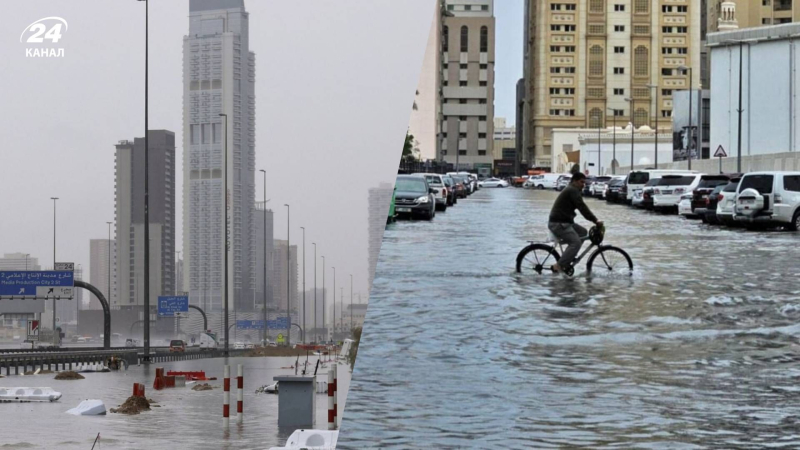 Los Emiratos Árabes Unidos quedaron inundados debido a una fuerte tormenta : en Las casas en Dubai se han hundido bajo el agua