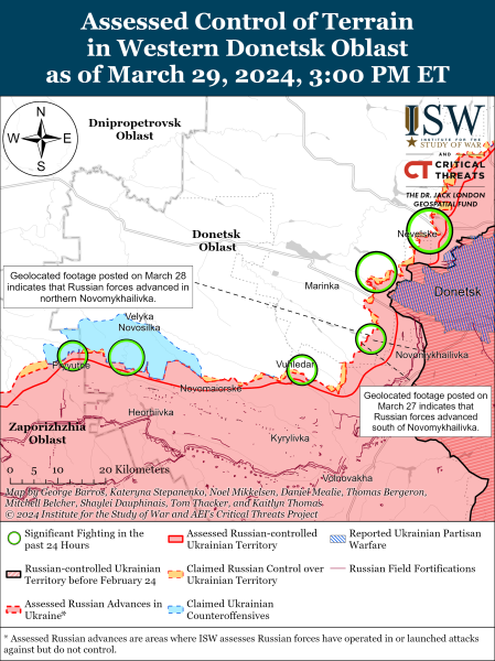 Mapa de operaciones militares al 30 de marzo de 2024: situación en el frente